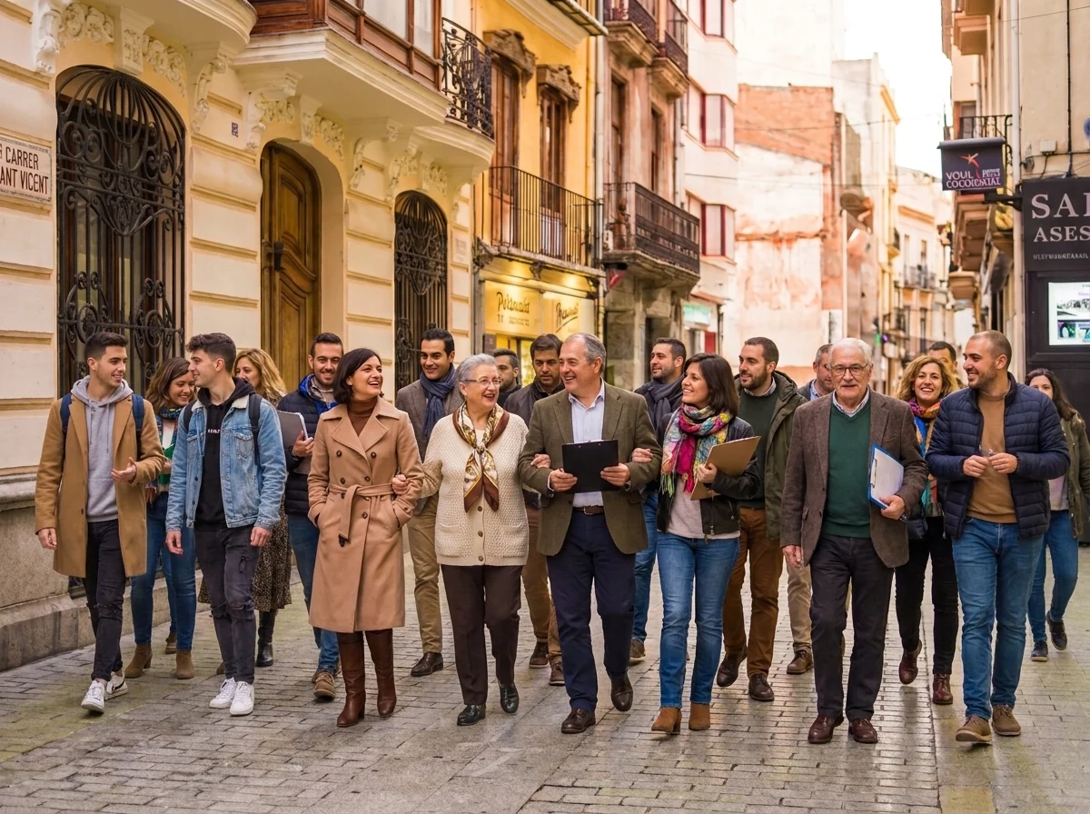 Personas paseando por Burriana (imagen ilustrativa)